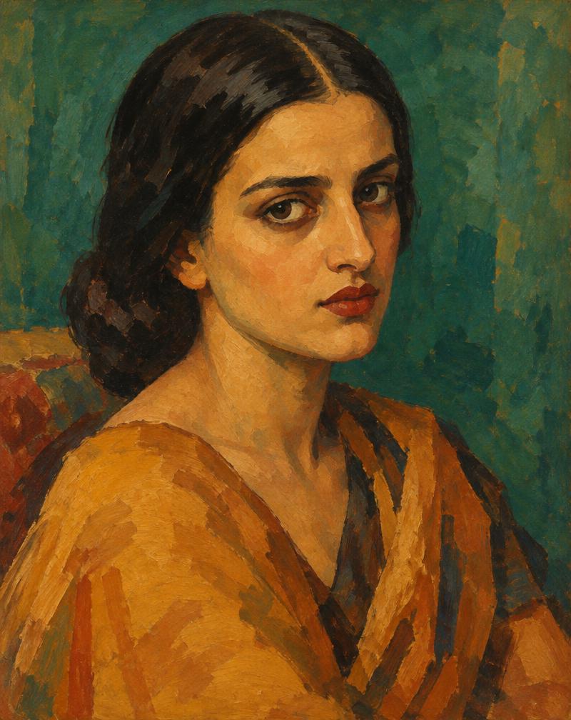 AI-illustrated tribute to Amrita Sher-Gil